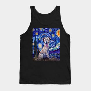 Dog design inspired by Vincent Van Gogh Style Tank Top